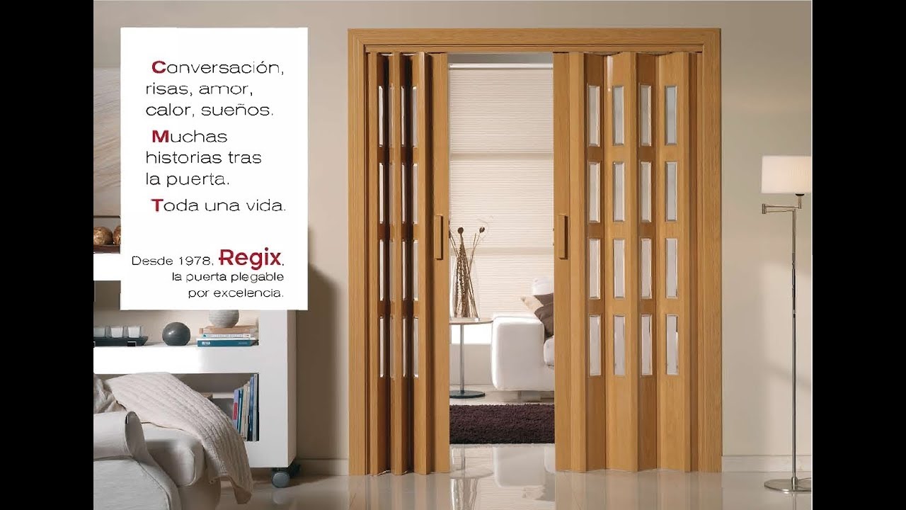 Puerta plegable corrediza - Plástica (PVC) - Fabricación a medida