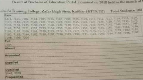 Bnmu B.Ed part 1 result 2018 ✍ Samrat Sir