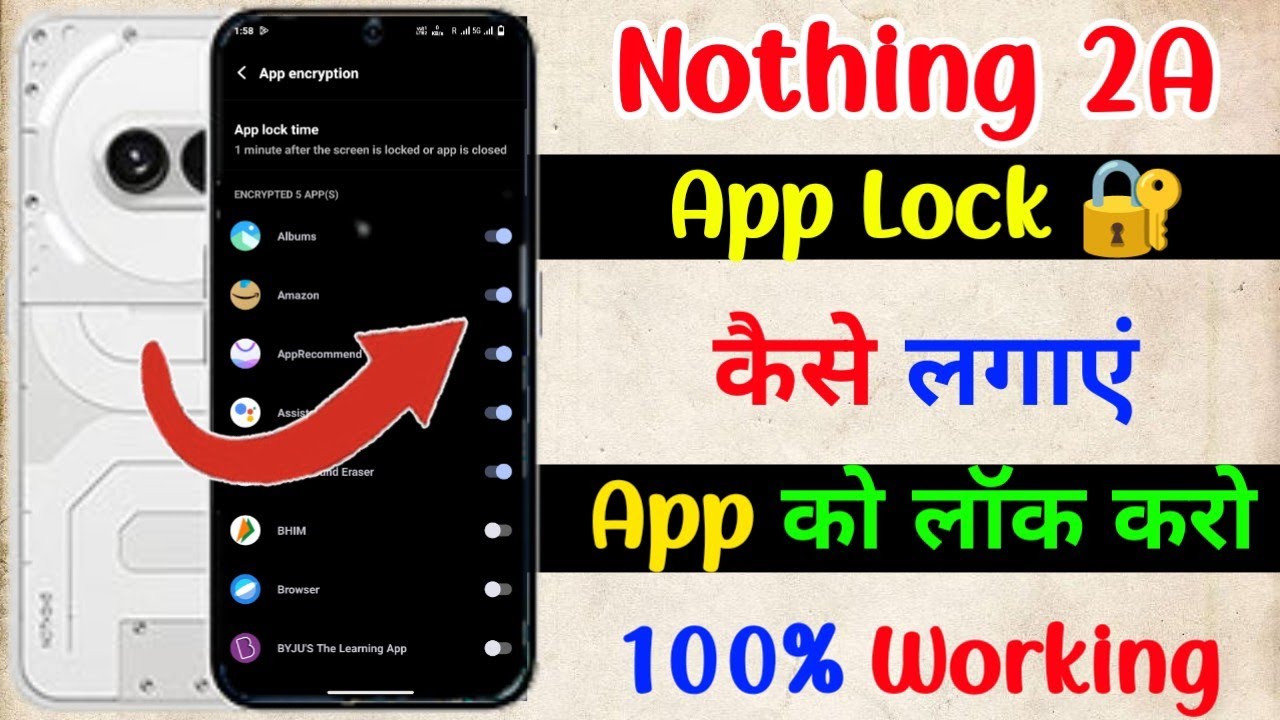 how to app lock nothing 2A | nothing 2A app lock kaise lagaye | nothing ...