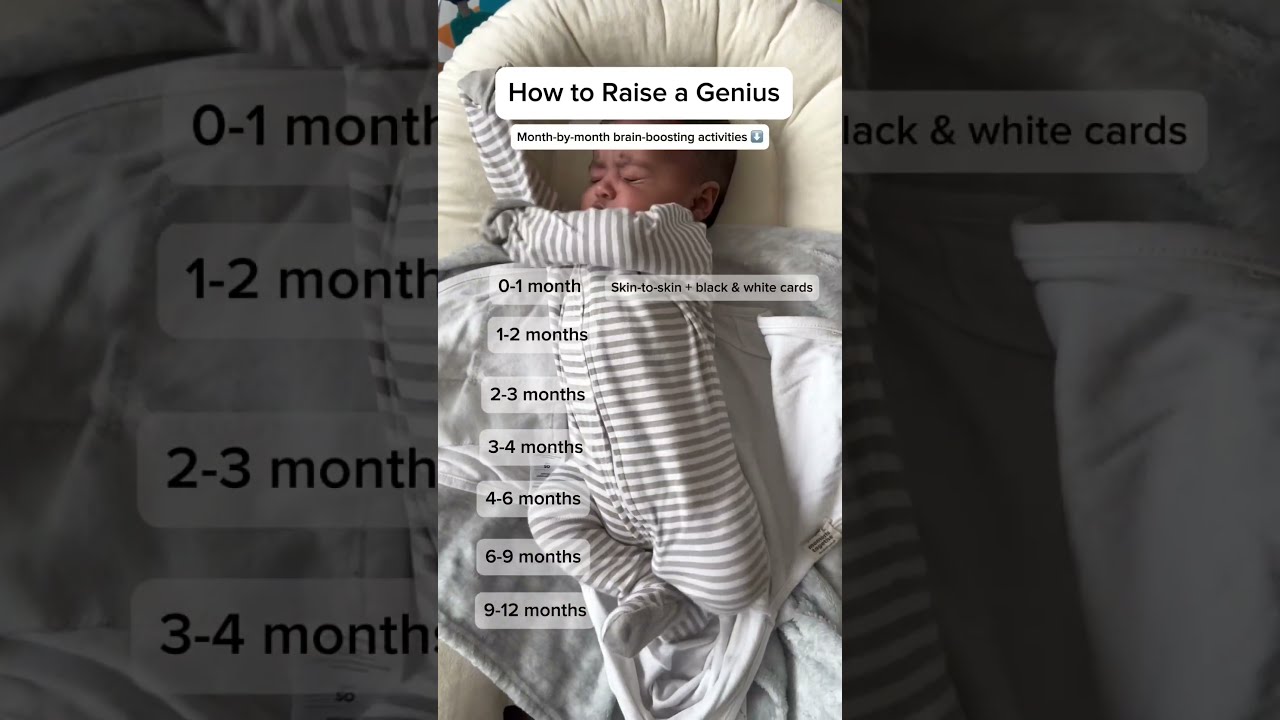 How To Raise A Genius Baby Brain Development By Month Babydevelopment Parentingtips
