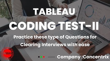 Tableau Interview |Tableau Coding Test