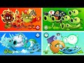 4 plants team  pea vs fire vs ice vs electric  who will win  pvz 2 team plant vs team plant