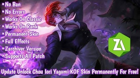 #Mobilelegend #Scrip #YuzhongPatch       Chou Iori Yagami Scipt Mobile legend Patch Yu zhong