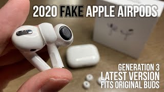 オーディオ機器 イヤフォン Fake Apple Airpod Pros - Latest 2020 Clones / Fits Original Ear Buds /  China Unboxing Review