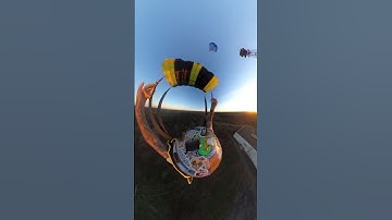 BASE jumping line twist from 350’. Close call.  #base #basejump #basejumping