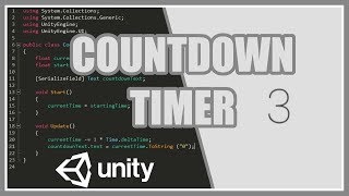 Countdown Timer In Unity - Easy Beginners Tutorial/ Guide