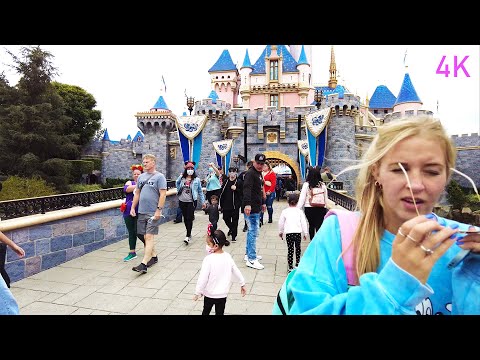 Disneyland during Halloween Season - Walking through Disney Castle [4K 60FPS]