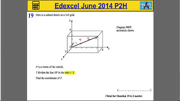 Edexcel Maths P2 June 2014 Higher Q19