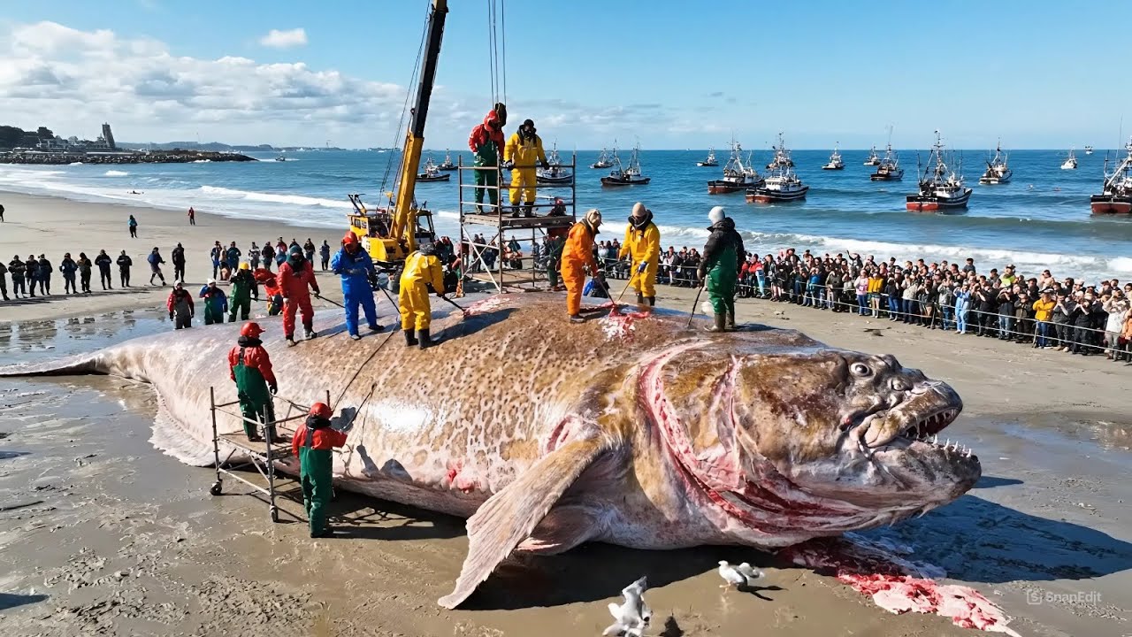 The Journey to Hunt the 1,500KG Giant Pacific Halibut – A Deep-Sea Longline Fishing Documentary