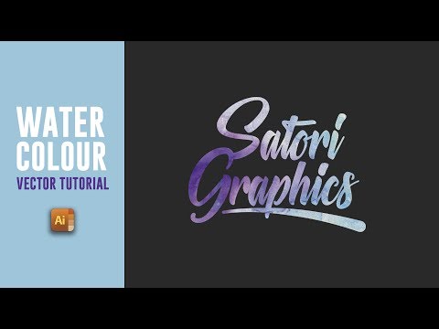 Watercolour Vector Illustrator Tutorial | Watercolour Typography Illustrator