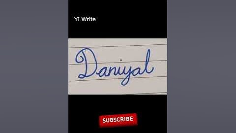 Daniyal- Beautiful name in  in Cursive writing| Cursive Writing for beginners|#shorts