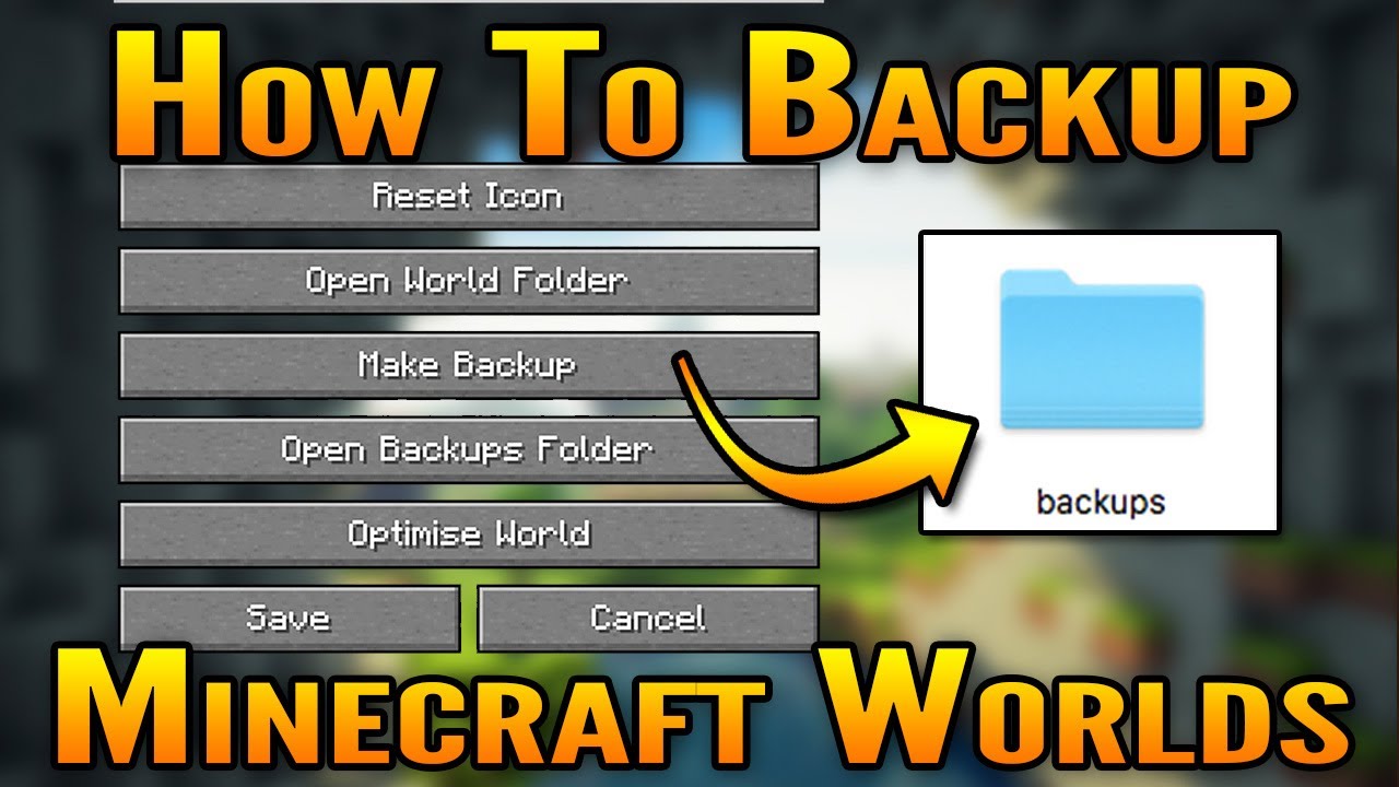 How do I backup my Minecraft world?