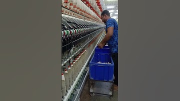 Manual Doffing in Ring Frame Machine//Spinning mill//Short Video
