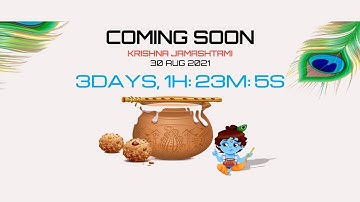 How To Create Krishna Janmashtami Advance Date CountDown On HTML CSS & JAVASCRIPT | Website Design
