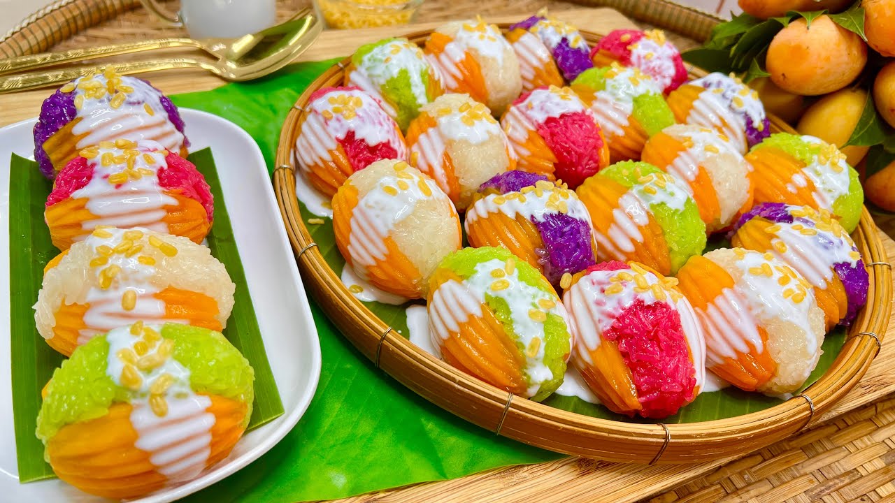 ข้าวเหนียวมะยงชิด เปรี้ยวหวานมันอร่อยมาก สีสวย