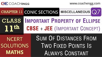 CONIC SECTIONS Miscellaneous Q7 – Class 11 Maths NCERT Solutions – Important Property of Ellipse