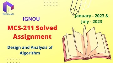 MCS-211  Solved Assignment Jan-23/July-23 || MCA_NEW || IGNOU || Dalaltechnologies