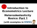Heteroskedasticity part 1  introduction to econometrics lecture