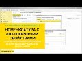 Номенклатура с аналогичными свойствами в 1С Управление торговлей 11