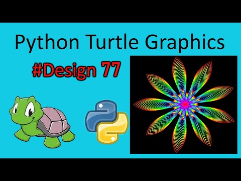 python turtle graphics tutorial || #design77  || Python graphics