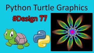 python turtle graphics tutorial || #design77  || Python graphics