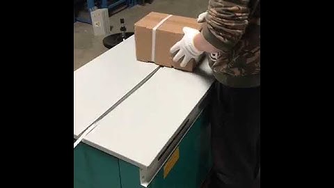 Semi-automatic double motor strapping machine, pp belt carton box strapping