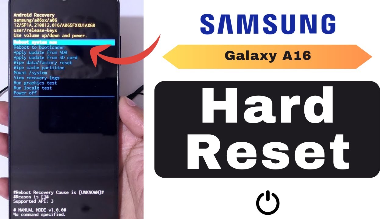 How to HARD RESET Samsung Galaxy A16 (Factory Reset) - YouTube
