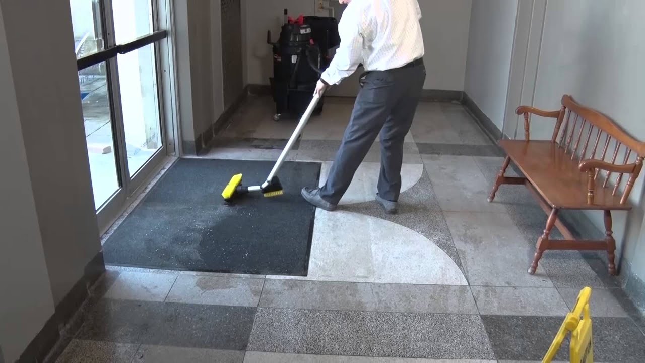 Cleaning Up Ice Melt on Floors
