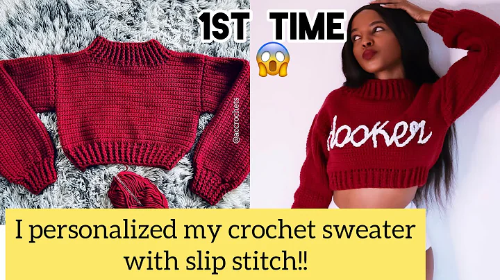 Watch me create personalized letters on my sweater with crochet