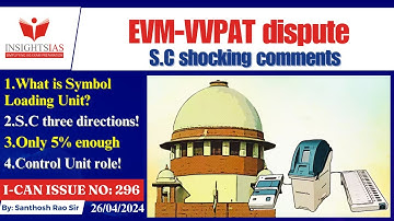EVM-VVPAT Verification Case #vvpat #supremecourt #upsc2024 #santhoshraoupsc