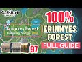How to: Erinnyes Forest 100% FULL Exploration ⭐ Fontaine ALL CHESTS【 Genshin Impact 】