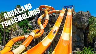 Waterslides at Aqualand Torremolinos in Malaga Spain 🇪🇸