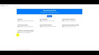 EventEase: demonstration of how to use the website