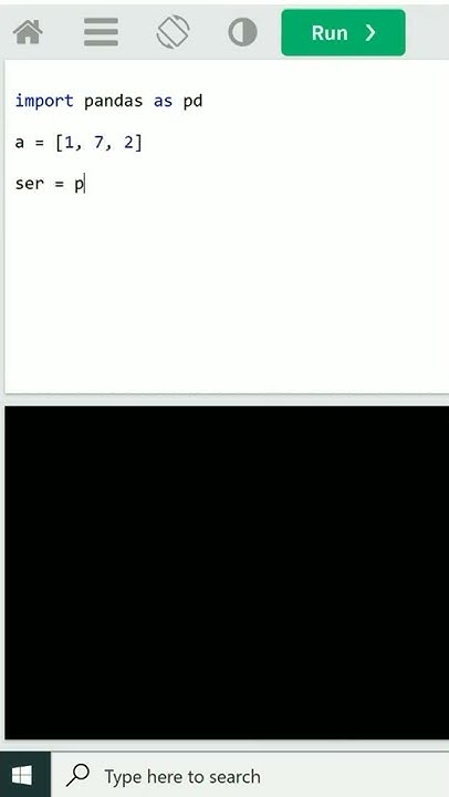 How to Create Pandas Series using a List - YouTube