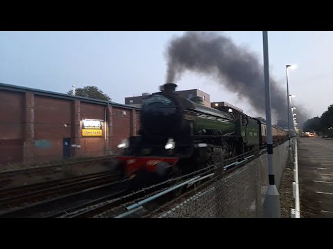 Mayflower Steam train passes Winchester.