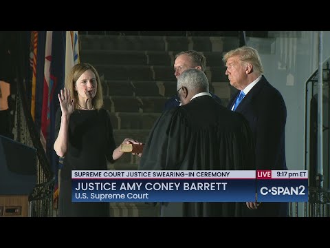 Justice Amy Coney Barrett is Sworn In and Delivers Remarks at White House Ceremony