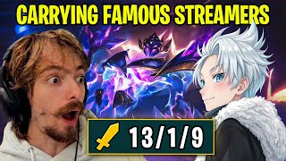 I Carried 2 Famous League of Legends Streamers