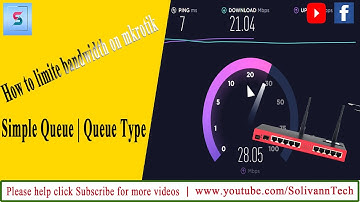 Mikrotik router bandwidth limit by simple queue and Queue Type