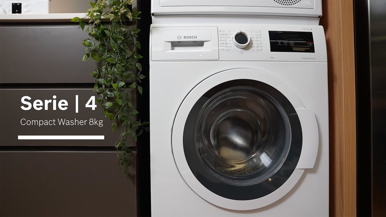 Bosch Series 4 Compact Front Load Washing Machine, 8Kg (Waj20180Sg) -  Youtube