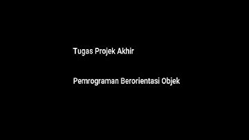 Tugas Akhir PBO (Aplikasi Kasir)