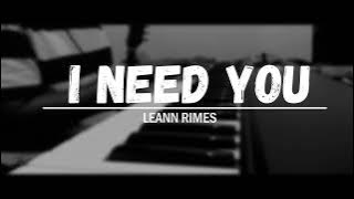 I Need You - LeAnn Rimes(piano cover)