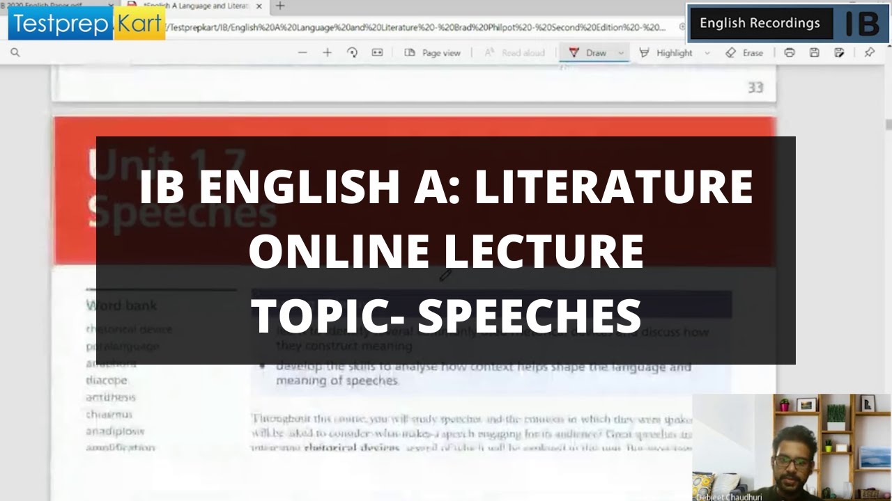 IB English A: Literature | Speeches (Online Lecture) - YouTube