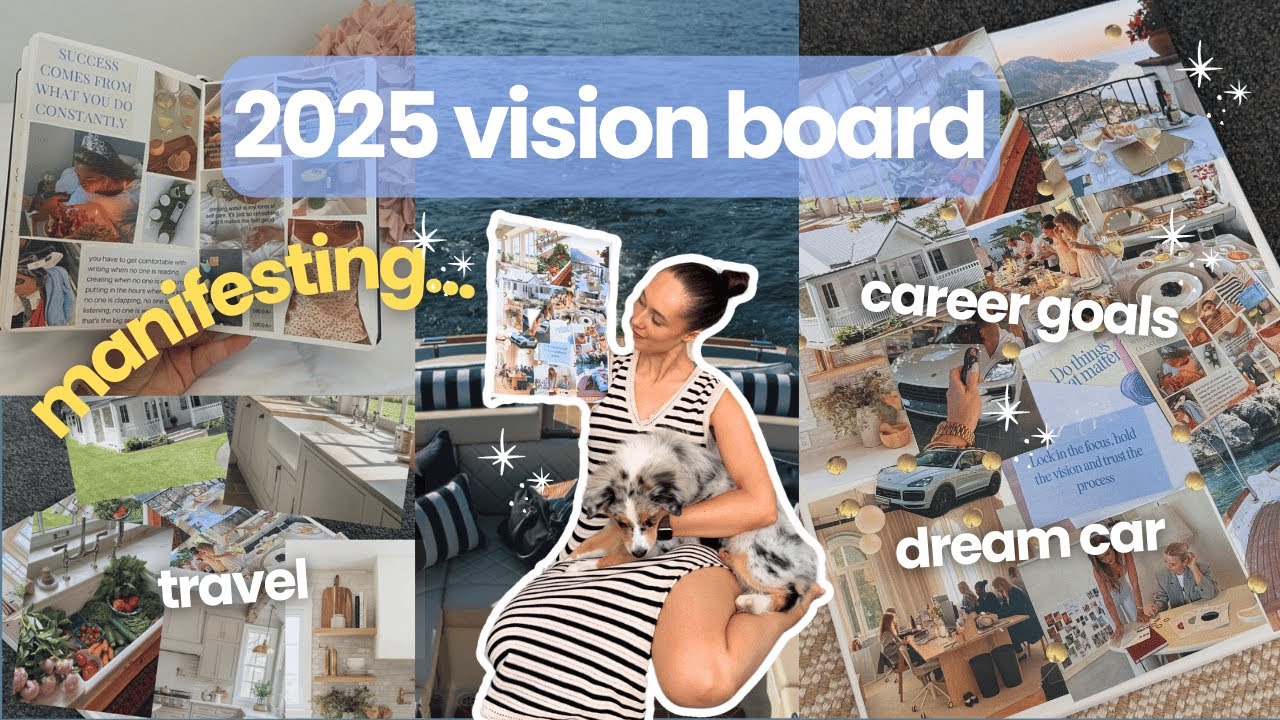 Manifest your dream life using THIS vision board hack + what's on MY vision board ✨✨