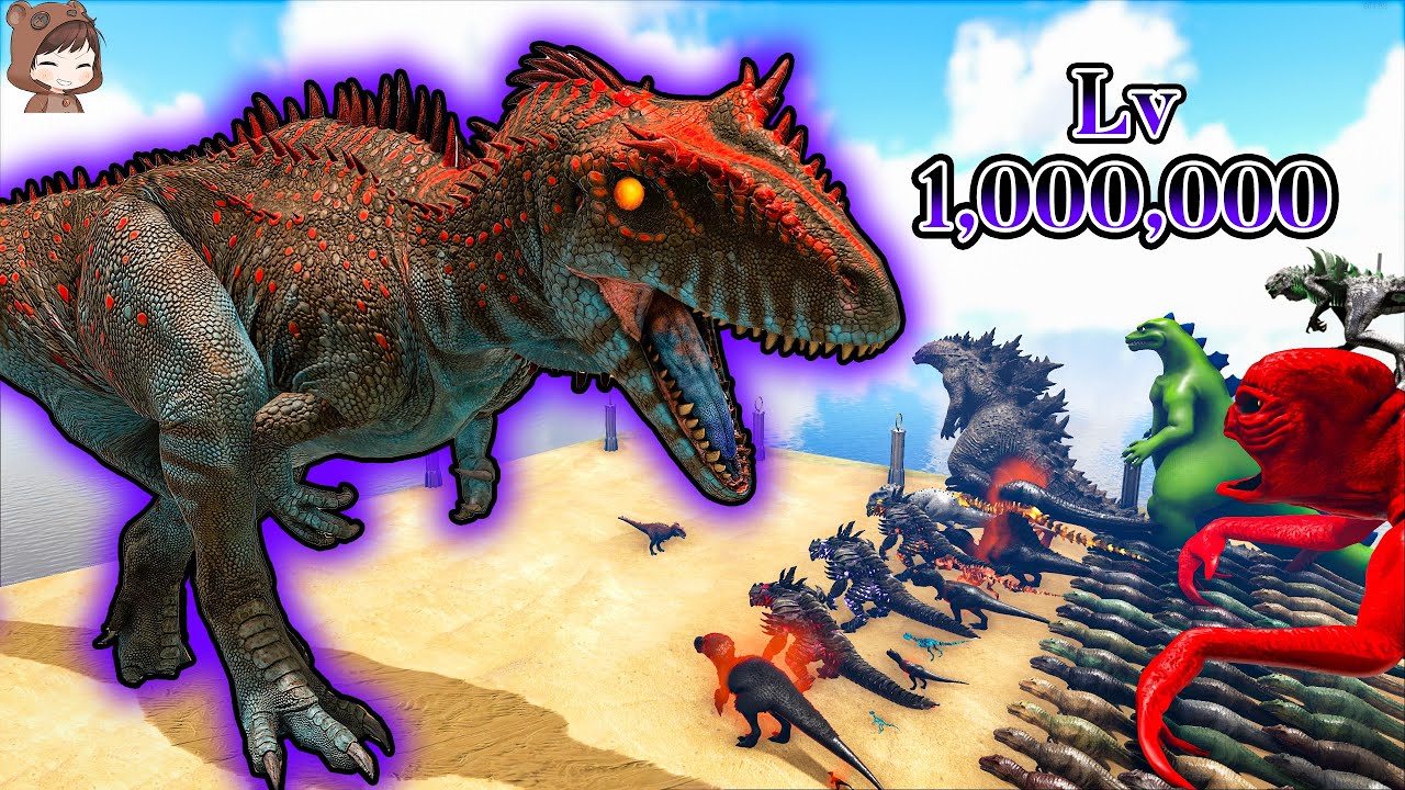 Lv 1M Carcharodontosaurus VS Mod Dinosaurs | ARK Mod Battle Ep.445
