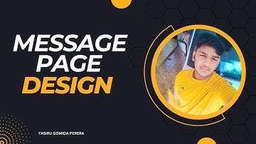 Web project Task 37 | Web Application Message Page Design | 1st year | Java Institute