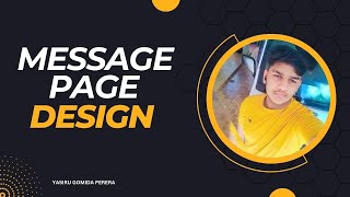 Web project Task 37 | Web Application Message Page Design | 1st year | Java Institute