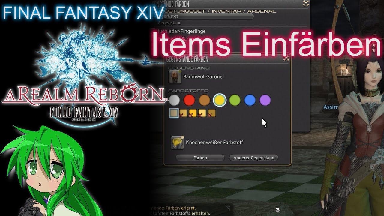 Guide / Tutorial Final Fantasy XIV A Realm Reborn Einfärben, Farben