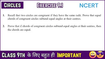Circles class 9 | Exercise 9.1 Solved | Chapter 9 | NCERT | class 9 maths | #ncert