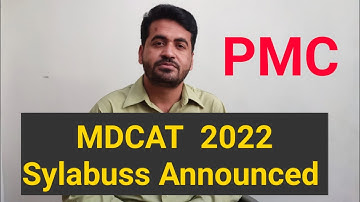 MDCAT Syllabus 2022 Announced || PMC new notification