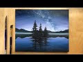 Acrylic Painting For Beginners Galaxy Landscape Acrylic Painting On Canvas | Easy & Simple Painting